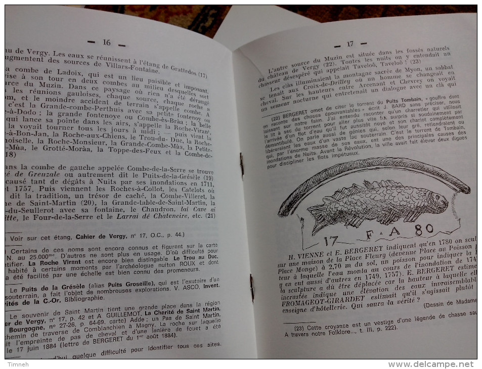 Anciennes Légendes Et Coutumes Du Pays Nuiton BERGERET COLOMBET Livret 32 Pages - Bourgogne