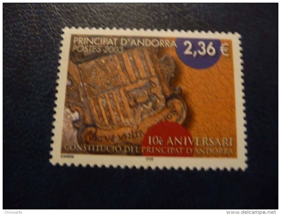 TIMBRE ANDORRE FRANCAIS    N  577  COTE  9,20  EUROS  NEUF  LUXE** - Ungebraucht