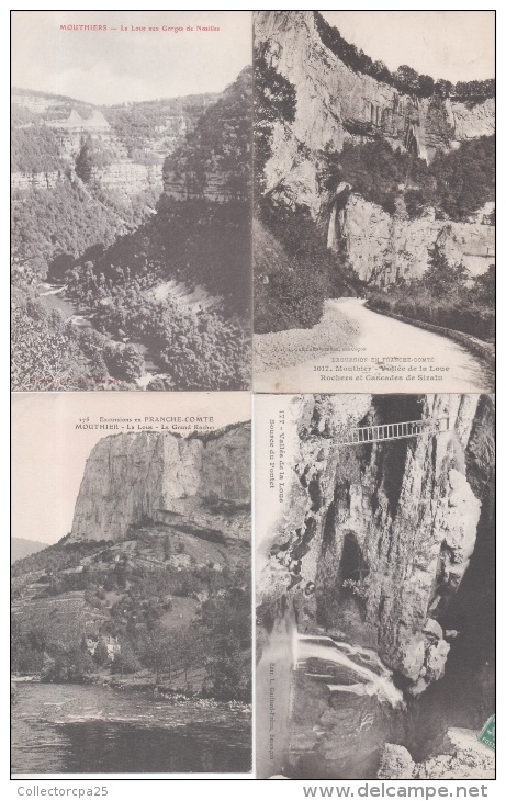 Lot 8 CPA Mouthier Haute Pierre Le Clocher De L'Eglise Route Pontarlier Cascade Syratu Centrale électrique Source Loue - Sonstige & Ohne Zuordnung