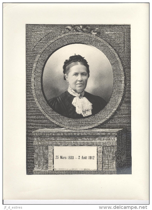 Charlotte Pletinckx 1833 - 1912 Veuve Corneille De Smeth Reproduction Ancienne D'une Héliogravure - Altri & Non Classificati