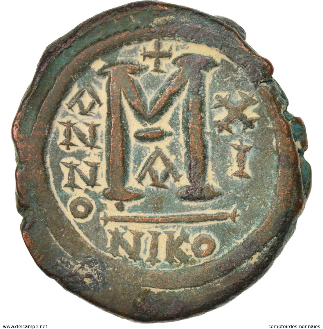 Monnaie, Justin II, Follis, Nicomédie, TTB, Cuivre, Sear:369 - Byzantines