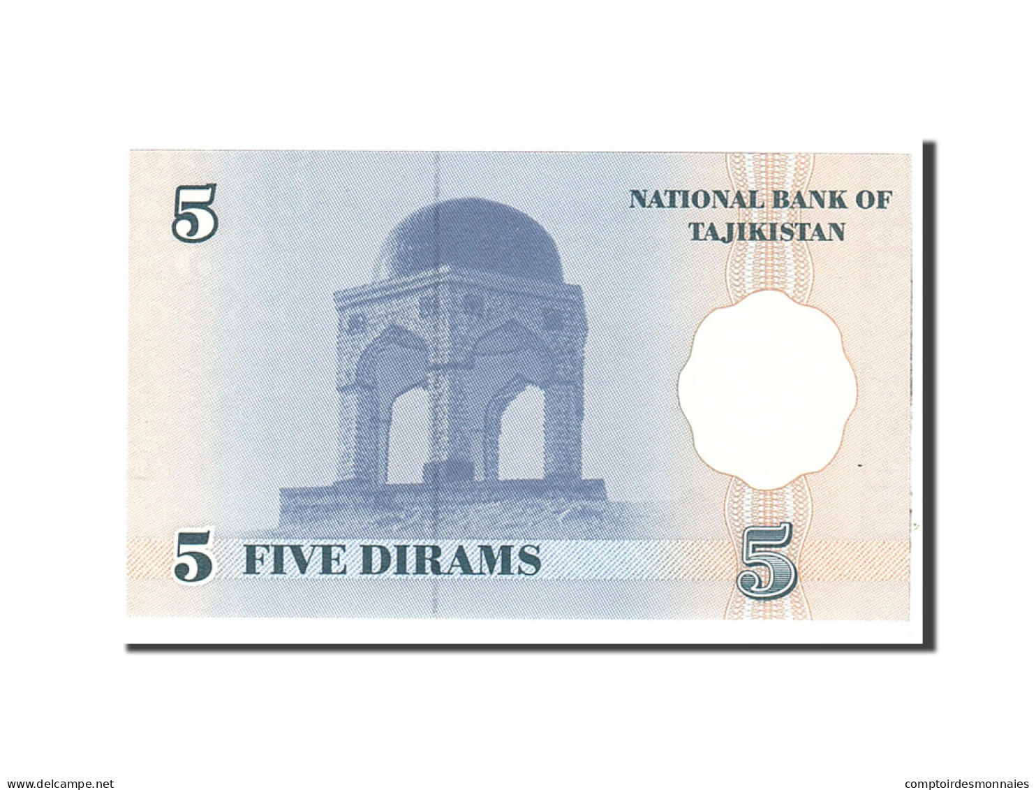 Billet, Tajikistan, 5 Diram, 1999, Undated, KM:11a, NEUF - Tajikistan