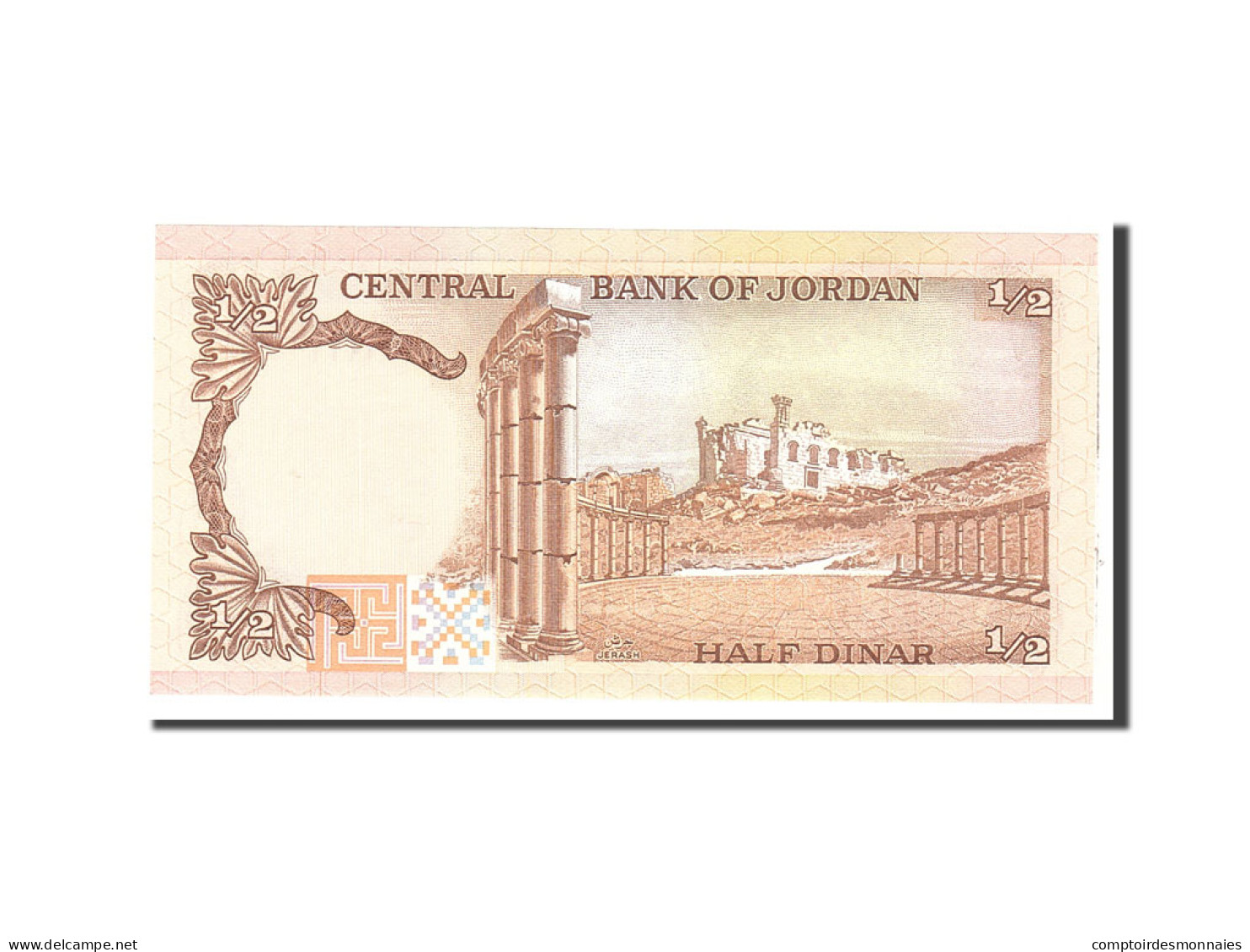 Billet, Jordan, 1/2 Dinar, 1975, Undated, KM:17e, NEUF - Jordan