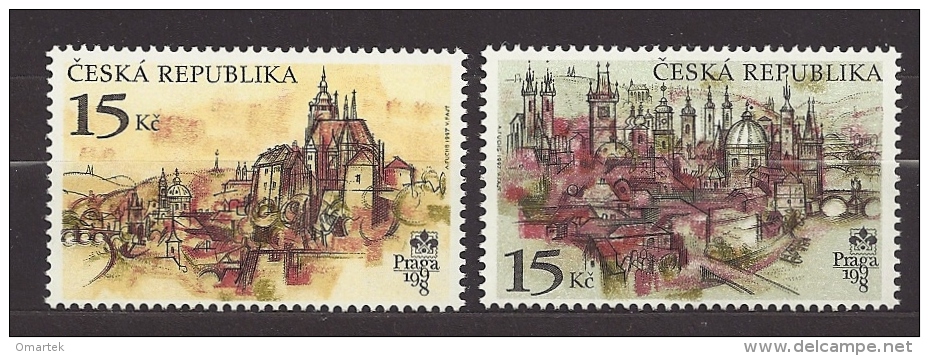 Tschechische Republik Czech Republic 1997 MNH ** Mi 156-157 Sc 3022-23 Yv 153-154 Prague. - Unused Stamps