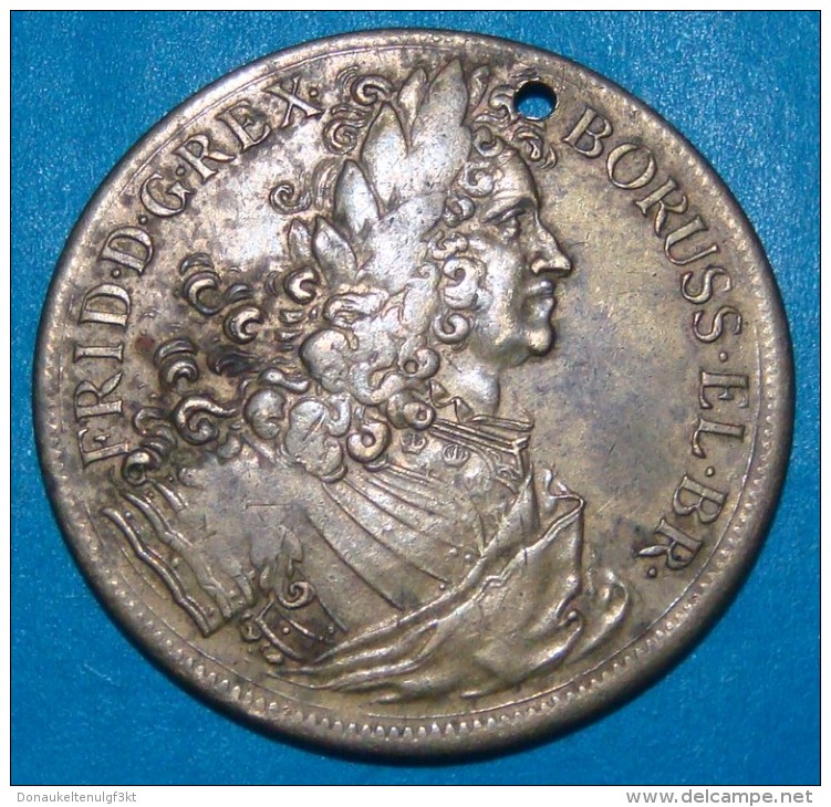 VERY RARE GERMANY JETON BRONZE 1707. VF - XF. - Casino