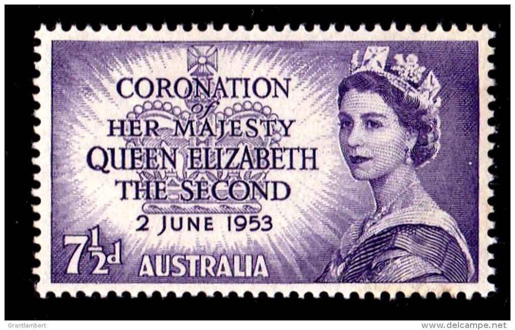 Australia 1953 Coronation 71/2d Queen Elizabeth MNH - See Notes - Mint Stamps