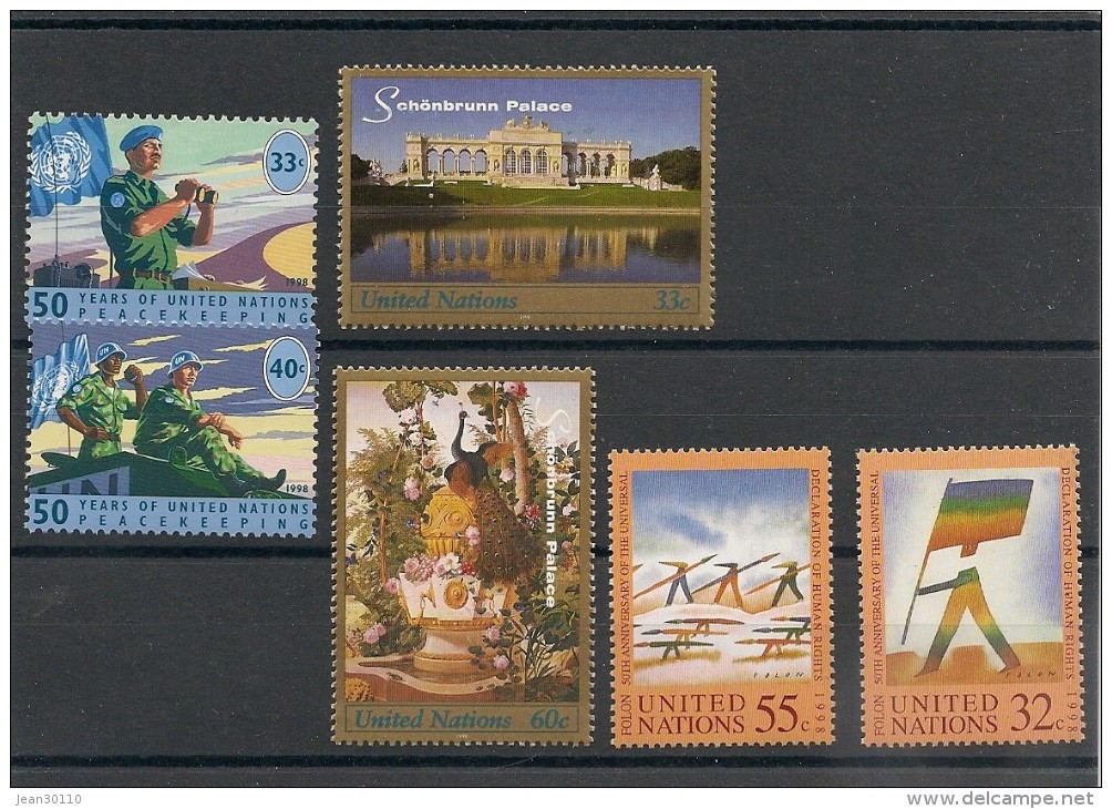 NATIONS UNIES NEW YORK  Année  1998 N° Y/T: 771/76** - Unused Stamps