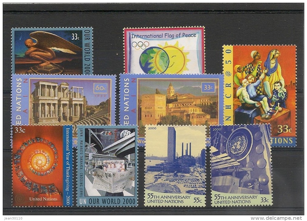 NATIONS UNIES NEW YORK  Année  2000 N° Y/T: 814-819/22-829/31-838** - Unused Stamps