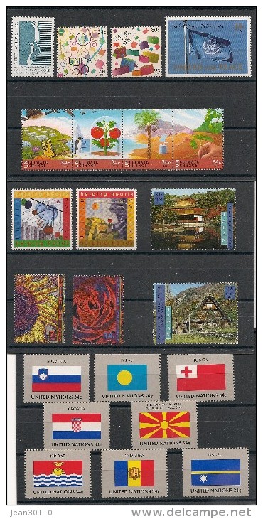 NATIONS UNIES NEW YORK  Année  2001 N° Y/T: 843/56-863/70** Côte: 28,85 € - Unused Stamps