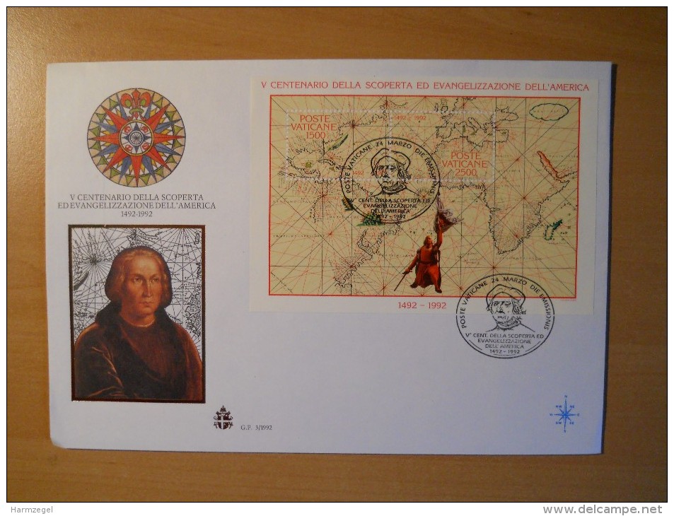 Fdc, Christopher Columbus, Vatican, Evangelisatie, Evangelism - Christoffel Columbus