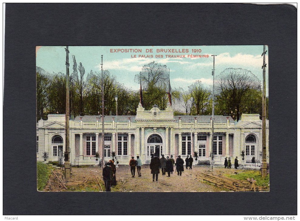 57656     Belgio,  Exposition   De   Bruxelles   1910,  Le  Palais Des Travaux Feminins,    VG 1910 - Expositions