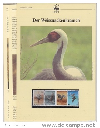 Korea (South)  1988 WWF / Crane   4v ** Mnh With 3 Leaflets With Information About The Issue (W504) - Neufs