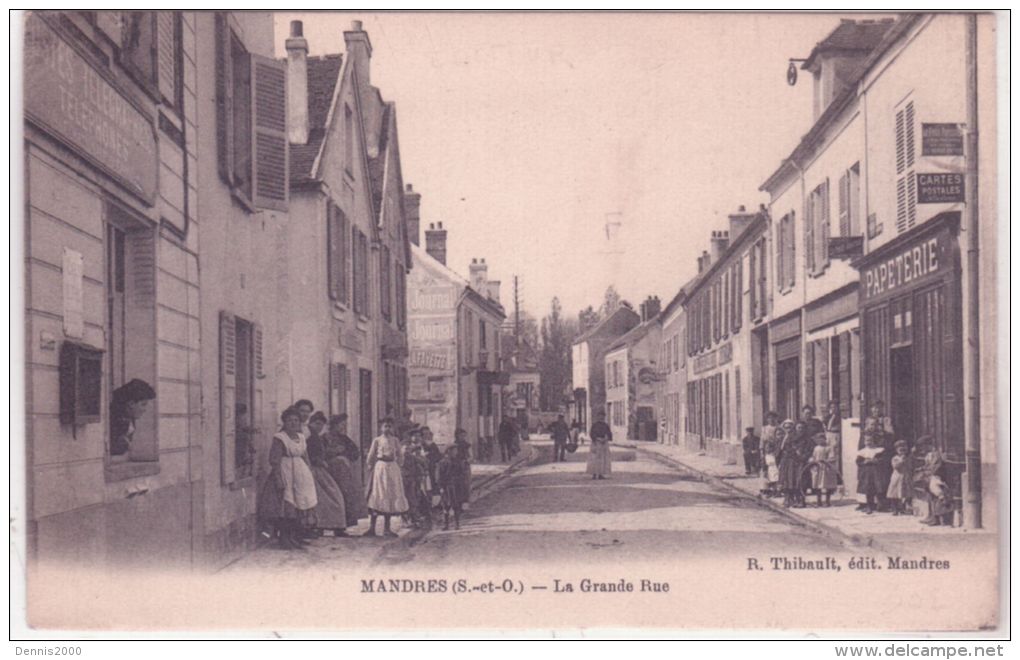 6- MANDRES - La Grande Rue - Ed. R Thibault - Mandres Les Roses