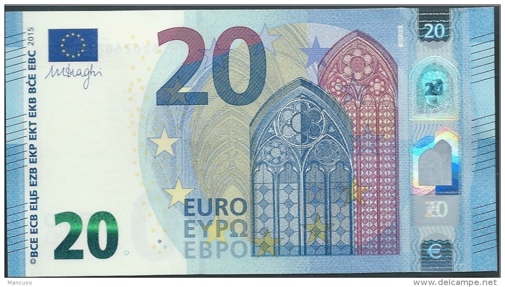 &euro; 20  ITALIA SD S012 F3  DRAGHI  UNC - 20 Euro