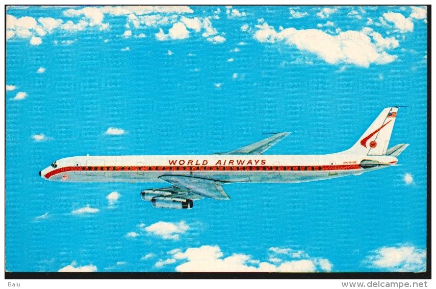 AK Word Airways -  A DC-8 Super Stretch Intercontinental Jetliner Of World Airways, The World's Largest Charter Airline - 1946-....: Moderne
