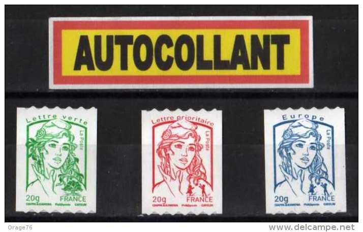 "MARIANNE DE LA JEUNESSE" Roulette Bleue + Rouge + Verte De Bobine De 500 Timbres - Coil Stamps