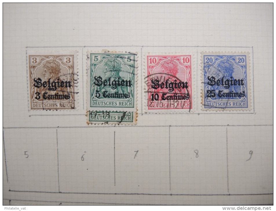 BELGIQUE - Petite collection montée sur feuille d´album - A voir - Lot n° 10554