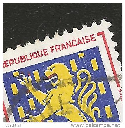 N° 1354  Blason De Nevers Langue Blanche  France Oblitéré 1962 - Unclassified