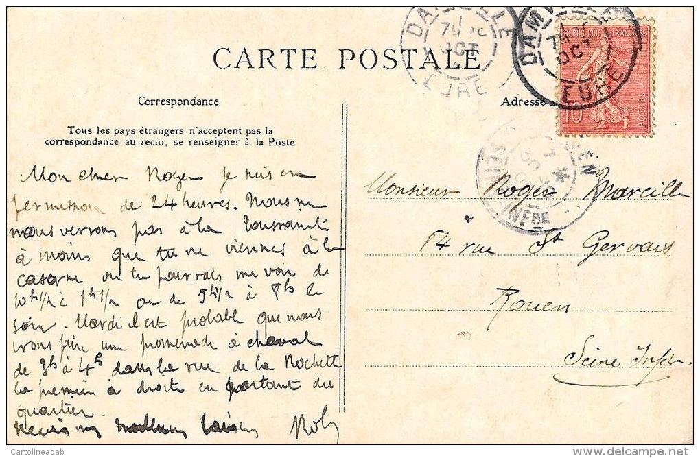 [DC2470] CARTOLINA - CPA - LES GRANDES MANOEUVRES DU NORD OVEST - PENDANT L'ACTION - Viaggiata - Old Postcard - Manovre