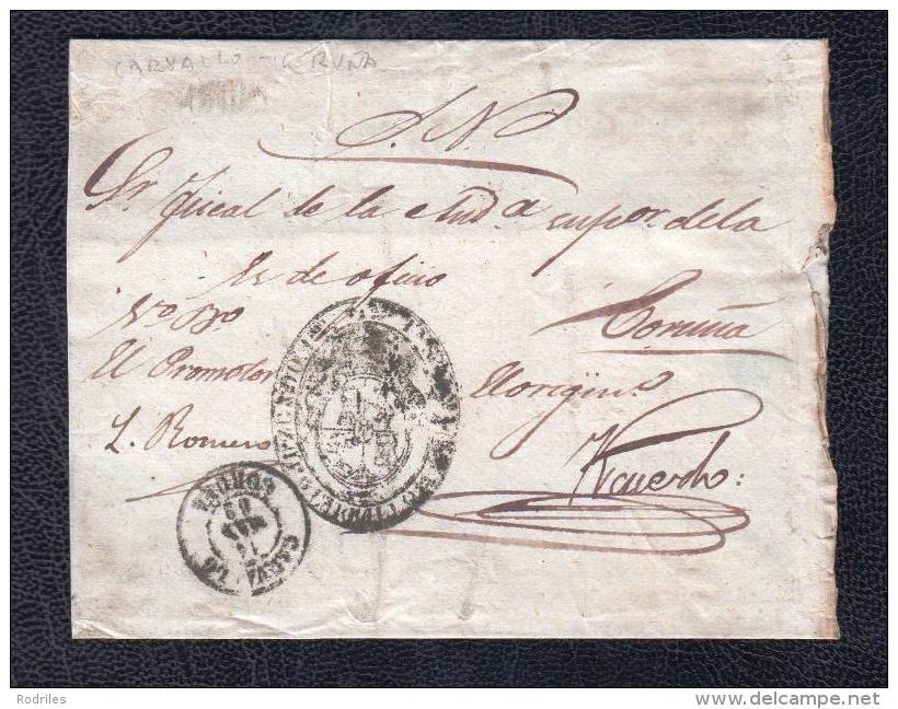 1869.- CARVALLO A LA CORUÑA - Briefe U. Dokumente