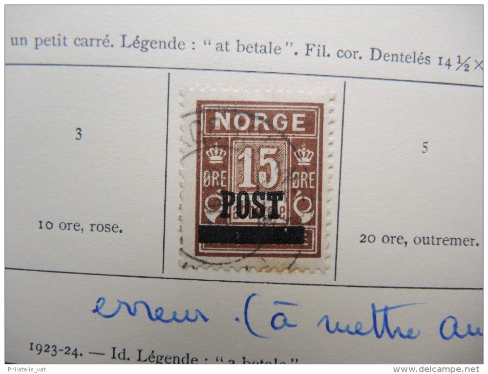 NORVEGE - Petite collection montée sur feuille d´album - A voir - Lot n° 10556