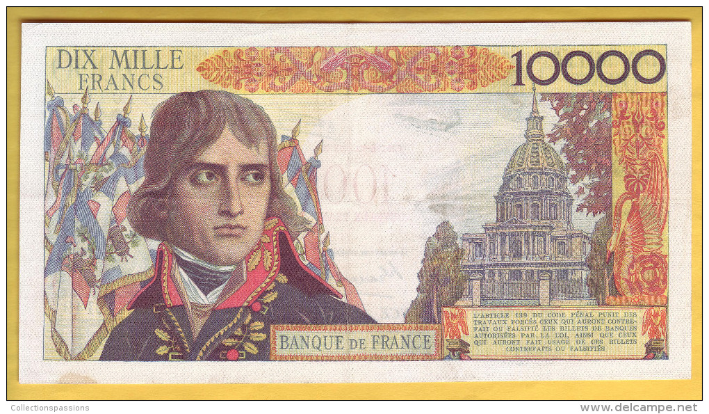 BILLET FRANCAIS - 100 NF Sur 10000 Francs Bonaparte  30.10.1958 TTB+/SUP - 1955-1959 Overprinted With ''Nouveaux Francs''