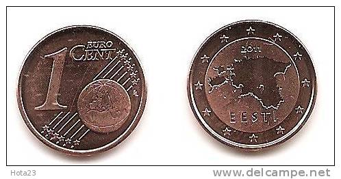 Estonia 2011 EURO Coin 1 Cent  From Mint Roll - Estonie