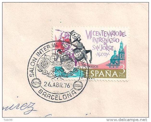 FRANCOBOLLO COMMEMORATIVO E ANNULLO SPECIALE,1976, BARCELONA - Storia Postale