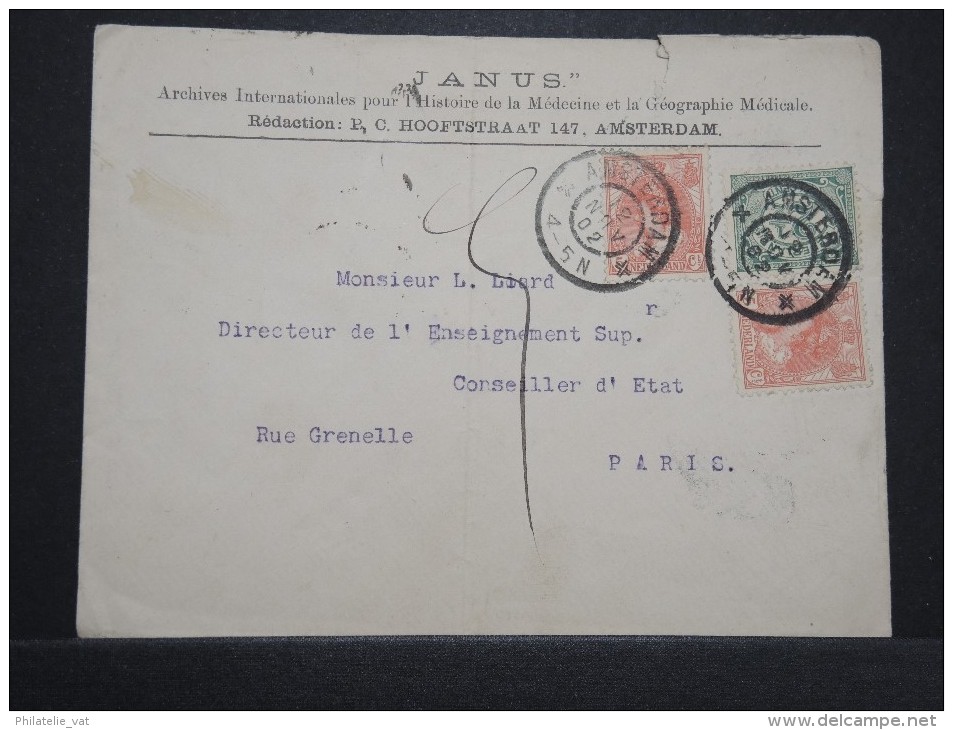 PAYS BAS - Enveloppe ( Pli D 'archive) De Amsterdam Pour Paris En 1902 - A Voir - Lot P 14839 - Brieven En Documenten