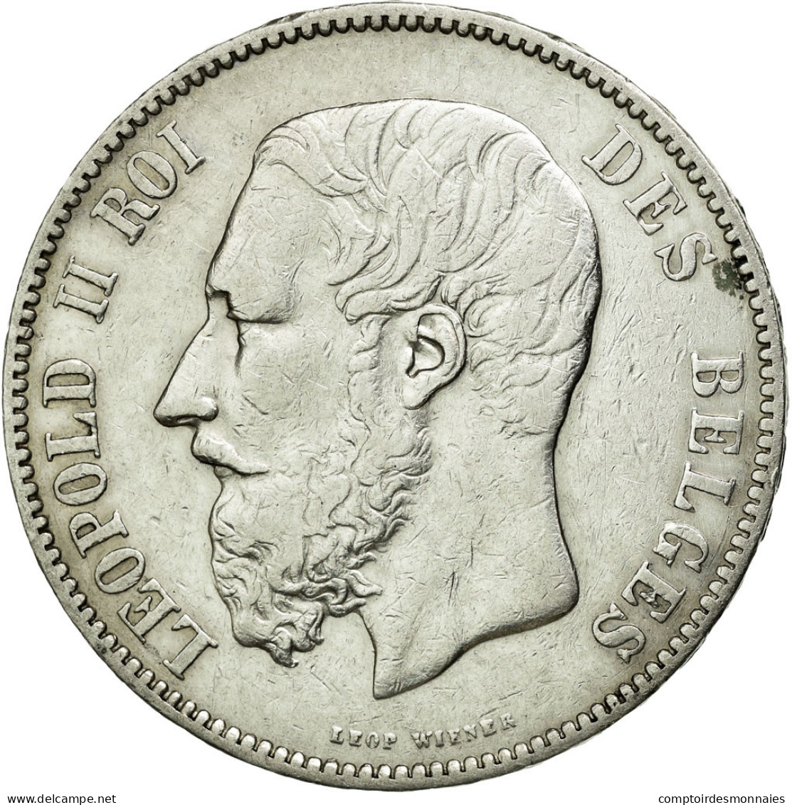 Monnaie, Belgique, Leopold II, 5 Francs, 5 Frank, 1876, TTB+, Argent, KM:24 - 5 Frank