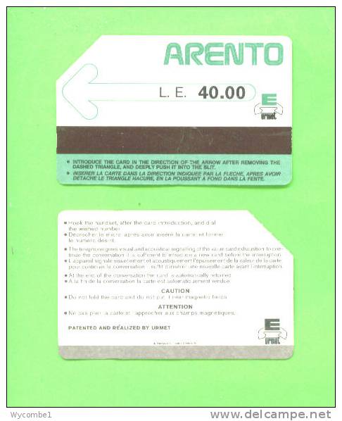 EGYPT - Urmet Phonecard/Arento LE 40.00 - Egypt