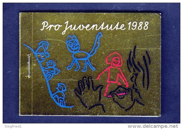 Schweiz ** Markenheft Juventute  1988 Postpreis 9,00 CHF - Carnets