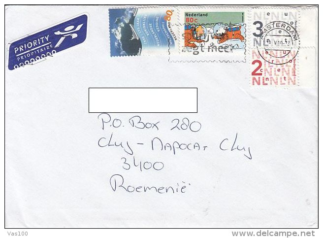 SHIP, NAVIGATION, CARTOON, NL, STAMPS ON COVER, 2010, NETHERLAND - Lettres & Documents