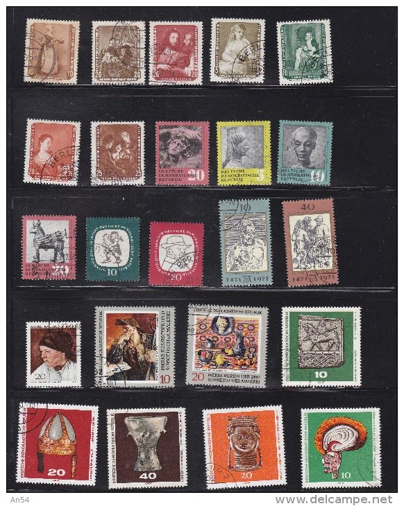 LOT DDR  INTERESSANT A PRIX TRES REDUIT TIMBRES   OBLITERES