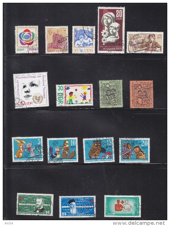 LOT DDR  INTERESSANT A PRIX TRES REDUIT TIMBRES   OBLITERES