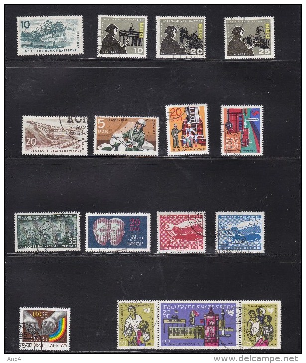 LOT DDR  INTERESSANT A PRIX TRES REDUIT TIMBRES   OBLITERES