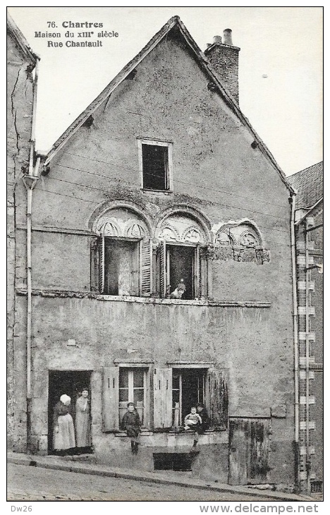 Chartres - Maison Du XIIIe Siècle Rue Chantault - Petite Animation - Carte Animée, Non Circulée - Chartres