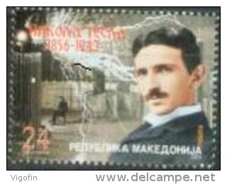 MK 2006-394 150A° BORNDAY OF NIKOLA TESLA, MACEDONIA, 1 X 1v, MNH - Erforscher