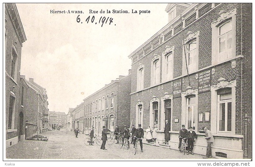 (D2 - 29-30 - )  Bierset-Awans - Rue De La Station La Poste - Grâce-Hollogne