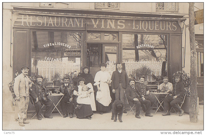 Commerce - Carte-Photo -  Restaurant Vins Liqueurs - Paris ? - Métiers - Caniche - A Situer - Ristoranti