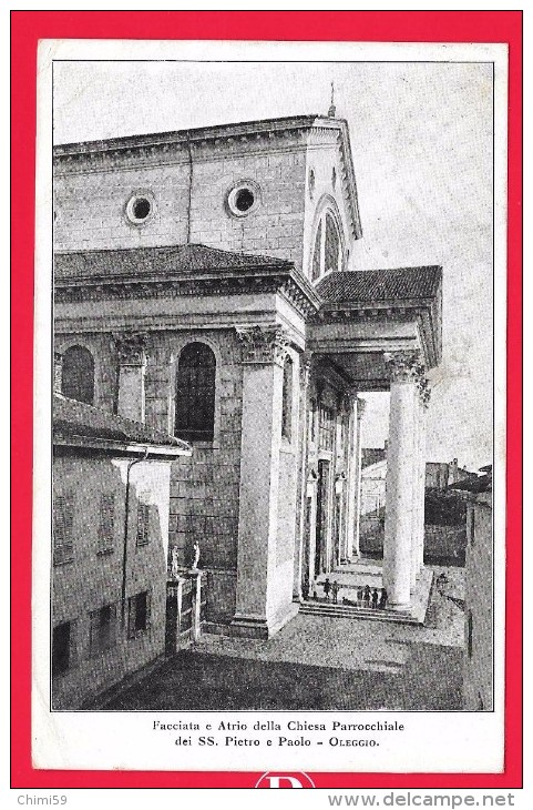 OLEGGIO - NOVARA - FACCIATA E ATRIO DELLA CHIESA PARROCCHIALE DEI SS. PIETRO E PAOLO - Altri & Non Classificati