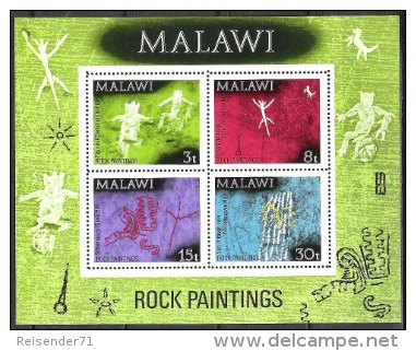 Malawi 1972 Geschichte Kunst Kultur Felszeichnungen Wirtschaft Tourismus Sehenswürdigkeiten, Bl. 27 ** - Malawi (1964-...)