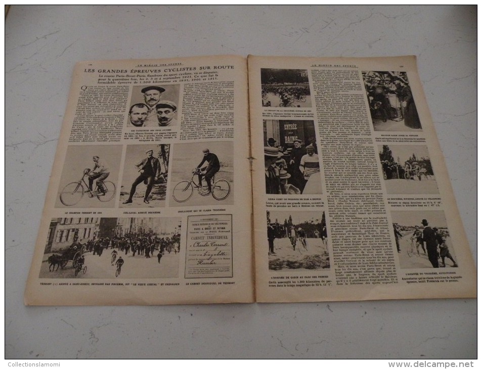Le Miroir Des Sports N°61 - 1.9.1921 Vélo/Ruby/Football/Athlétisme/Boxe,autre Sports Même Mécanique - 1900 - 1949