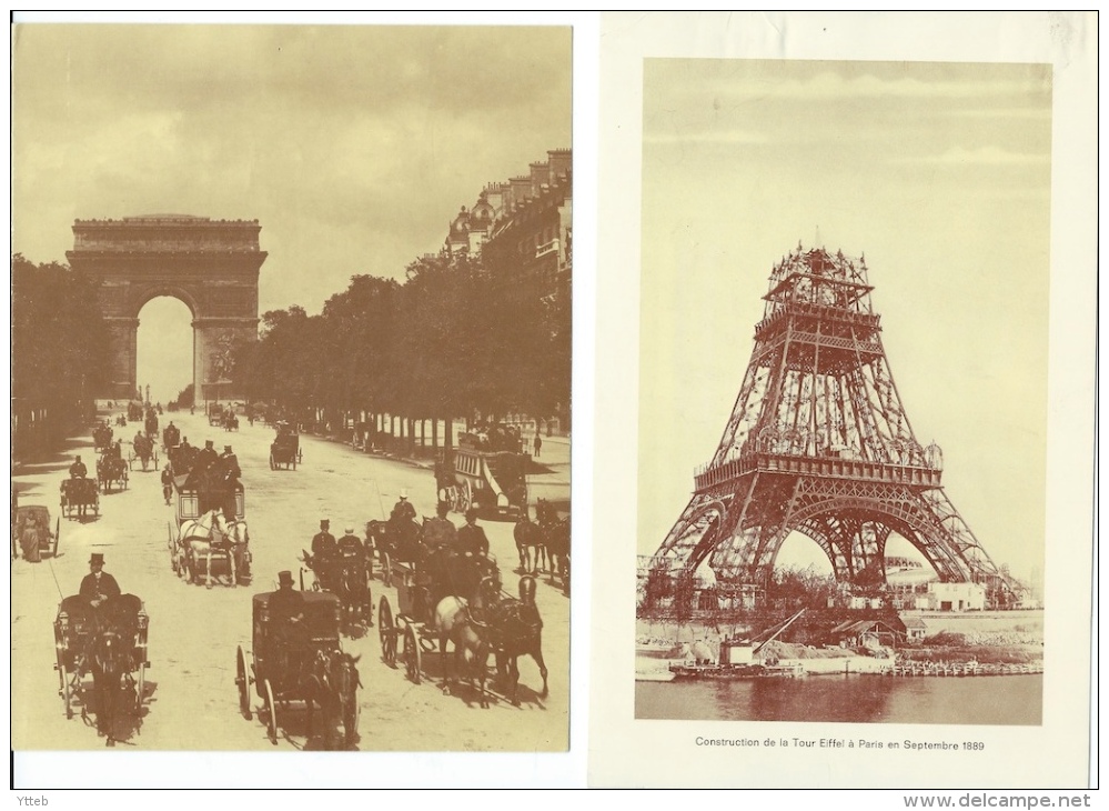 Paris / Lot 7 Planches Grand Format Papier Glacé : Reproduction Photos Anciennes - Encadrement - History