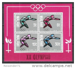 Malawi 1972 Sport Spiele Olympia Olympics Olympische Sommerspiele München Munich Boxen, Bl. 28 ** - Malawi (1964-...)