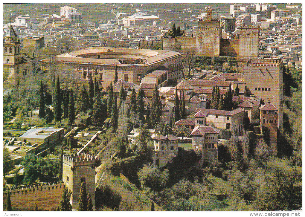 España--Granada--1971--Vista General De La Alhambra--"Correo Aereo"--a, Bordeaux, Francia - Castillos