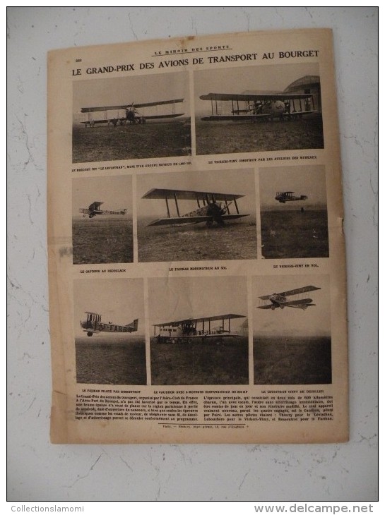 Le Miroir Des Sports n°124 - 16.11.1922 Vélo/Ruby/Football/Athlétisme/Boxe,autre sports même mécanique