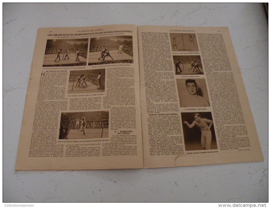 Le Miroir Des Sports n°286 - 4.11.1925 Vélo/Ruby/Football/Athlétisme/Boxe,autre sports même mécanique