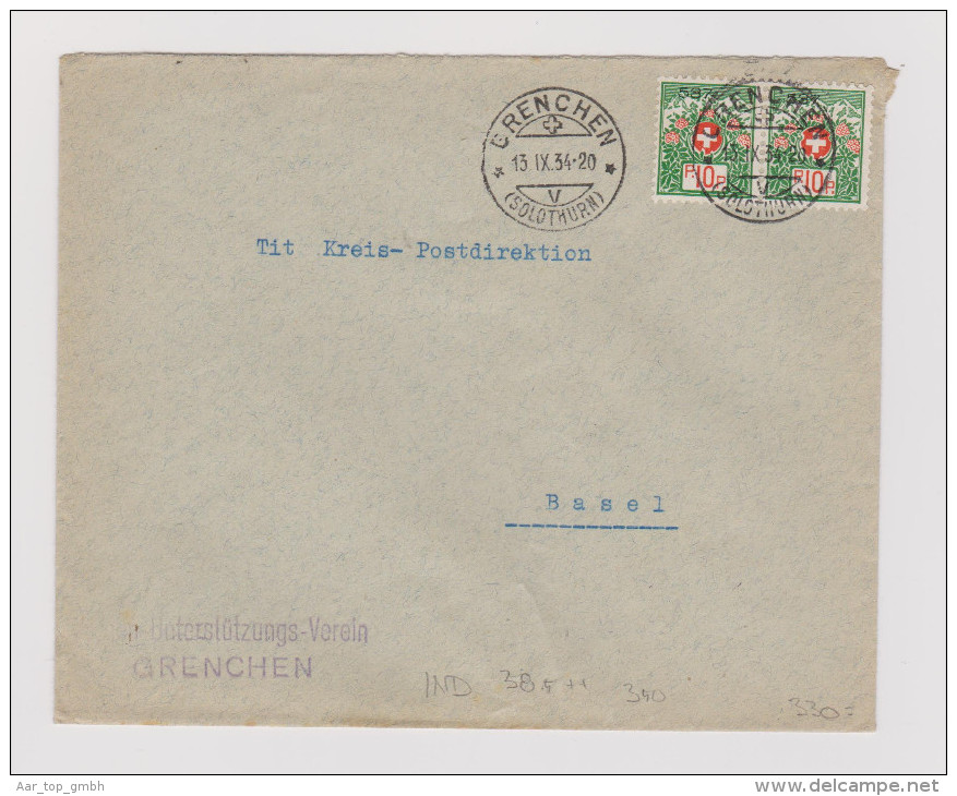 Heimat SO Grenchen 1934-09-13 Brief Portofreiheit Gr#537 Armen-U - Franchigia