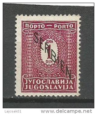 Serbia 1941. German Occupation Serbien Porto Mi.P.2 - Serbie